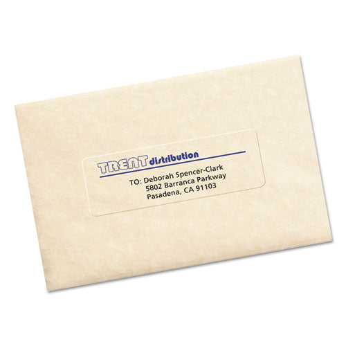 Image of Avery® Matte Clear Easy Peel Mailing Labels W/ Sure Feed Technology, Inkjet Printers, 1.33 X 4, Clear, 14/sheet, 10 Sheets/pack