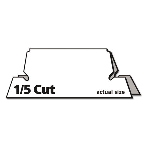 Image of Avery® Laser Printable Hanging File Tabs, 1/5-Cut, White, 2.06" Wide, 90/Pack
