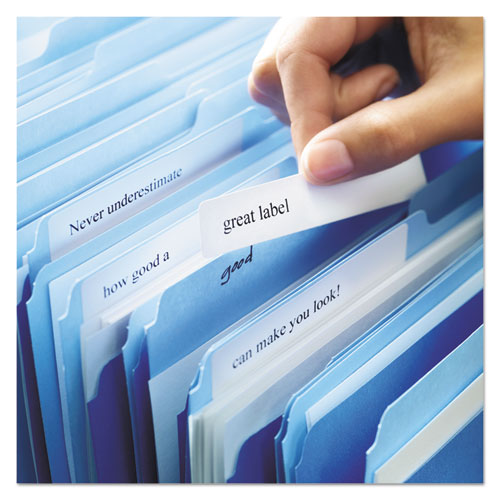 Image of Avery® Permanent Trueblock File Folder Labels With Sure Feed Technology, 0.66 X 3.44, White, 30/sheet, 50 Sheets/box