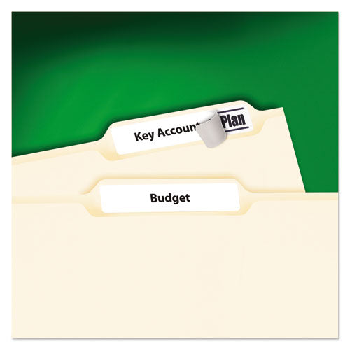 Image of Avery® Permanent Trueblock File Folder Labels With Sure Feed Technology, 0.66 X 3.44, White, 30/sheet, 25 Sheets/pack