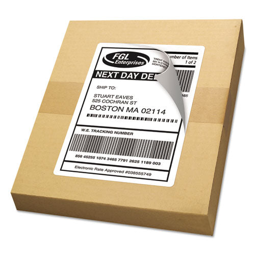 Image of Avery® Shipping Labels W/ Trueblock Technology, Inkjet Printers, 5.5 X 8.5, White, 2/sheet, 25 Sheets/pack
