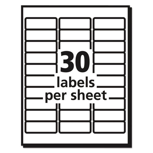 Image of Avery® Matte Clear Easy Peel Mailing Labels W/ Sure Feed Technology, Laser Printers, 1 X 2.63, Clear, 30/sheet, 10 Sheets/pack