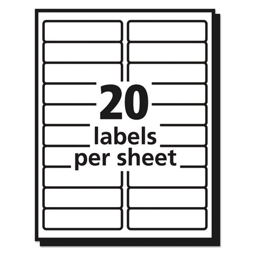 Image of Avery® Matte Clear Easy Peel Mailing Labels W/ Sure Feed Technology, Inkjet Printers, 1 X 4, Clear, 20/sheet, 10 Sheets/pack