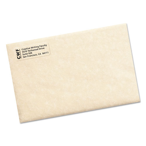 Image of Avery® Matte Clear Easy Peel Mailing Labels W/ Sure Feed Technology, Laser Printers, 0.66 X 1.75, Clear, 60/sheet, 10 Sheets/pack