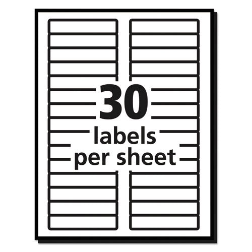 Image of Avery® Permanent Trueblock File Folder Labels With Sure Feed Technology, 0.66 X 3.44, White, 30/sheet, 25 Sheets/pack