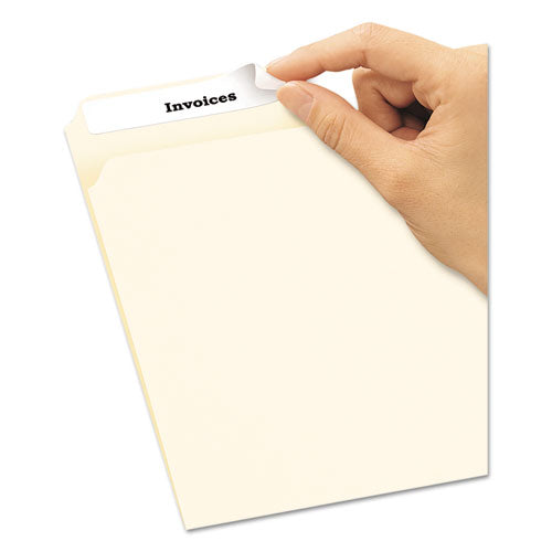 Image of Avery® Removable File Folder Labels With Sure Feed Technology, 0.66 X 3.44, White, 30/sheet, 25 Sheets/pack