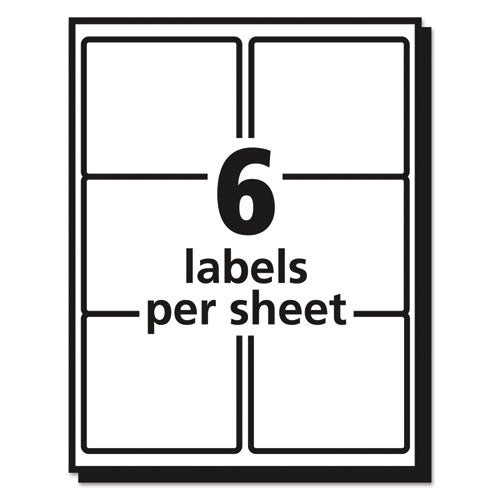 Image of Avery® Matte Clear Easy Peel Mailing Labels W/ Sure Feed Technology, Inkjet Printers, 3.33 X 4, Clear, 6/sheet, 10 Sheets/pack