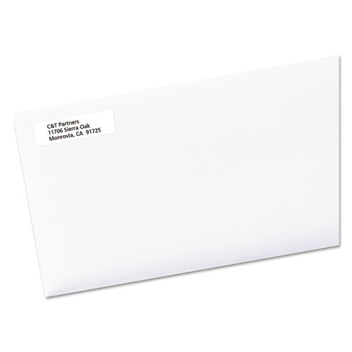 Image of Avery® White Address Labels W/ Sure Feed Technology For Laser Printers, Laser Printers, 0.5 X 1.75, White, 80/sheet, 250 Sheets/box