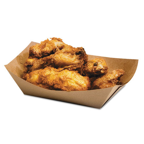 Image of Bagcraft EcoCraft Food Trays, 3 lb Capacity, Natural, Paper, 500/Carton