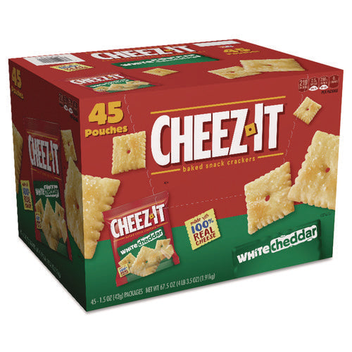 Image of Sunshine® Cheez-It Crackers, 1.5 Oz Bag, White Cheddar, 45/carton