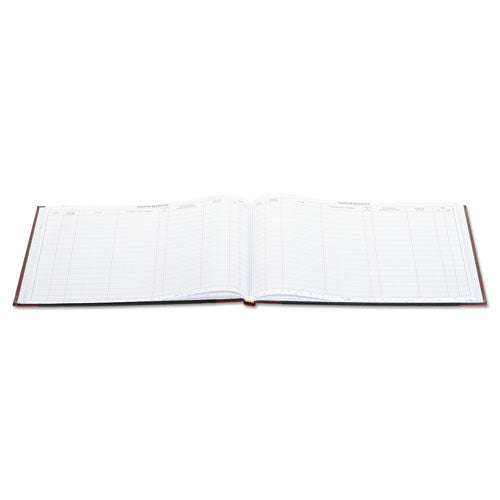 Image of Wilson Jones® Detailed Visitor Register Book, 8 Column Format, Black Cover, 12.25 X 9.5 Sheets, 208 Sheets/book