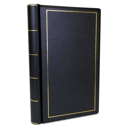 Image of Wilson Jones® Looseleaf Corporation Minute Book, 1-Subject, Unruled, Black/Gold Cover, (250) 14 x 8.5 Sheets