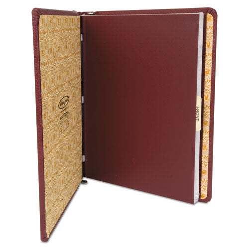 Image of Wilson Jones® Looseleaf Corporation Minute Book, 1-Subject, Unruled, Red/Gold Cover, (250) 11 x 8.5 Sheets