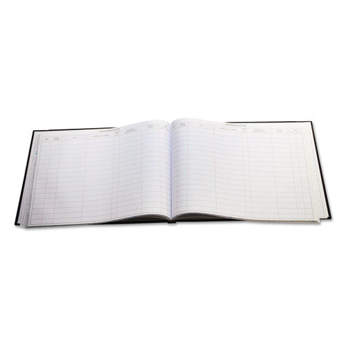 Image of Wilson Jones® Detailed Visitor Register Book, 8 Column Format, Black Cover, 12.25 X 9.5 Sheets, 208 Sheets/book
