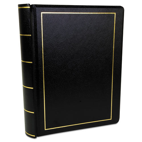 Image of Wilson Jones® Looseleaf Corporation Minute Book, 1-Subject, Unruled, Black/Gold Cover, (250) 11 x 8.5 Sheets