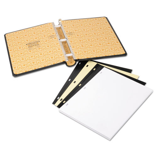 Image of Wilson Jones® Looseleaf Corporation Minute Book, 1-Subject, Unruled, Black/Gold Cover, (250) 11 x 8.5 Sheets