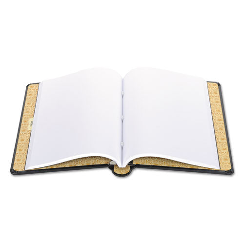Image of Wilson Jones® Looseleaf Corporation Minute Book, 1-Subject, Unruled, Black/Gold Cover, (250) 14 x 8.5 Sheets