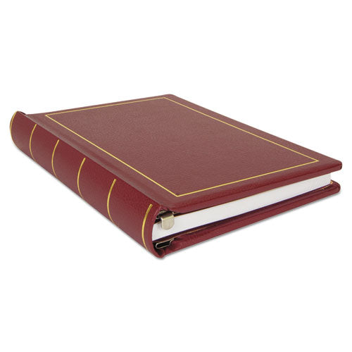 Image of Wilson Jones® Looseleaf Corporation Minute Book, 1-Subject, Unruled, Red/Gold Cover, (250) 11 x 8.5 Sheets