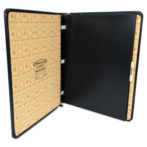 Image of Wilson Jones® Looseleaf Corporation Minute Book, 1-Subject, Unruled, Black/Gold Cover, (250) 11 x 8.5 Sheets