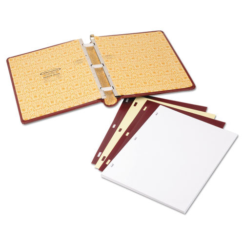 Image of Wilson Jones® Looseleaf Corporation Minute Book, 1-Subject, Unruled, Red/Gold Cover, (250) 11 x 8.5 Sheets