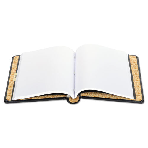 Image of Wilson Jones® Looseleaf Corporation Minute Book, 1-Subject, Unruled, Black/Gold Cover, (250) 11 x 8.5 Sheets
