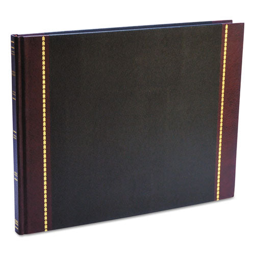 Image of Wilson Jones® Detailed Visitor Register Book, 8 Column Format, Black Cover, 12.25 X 9.5 Sheets, 208 Sheets/book