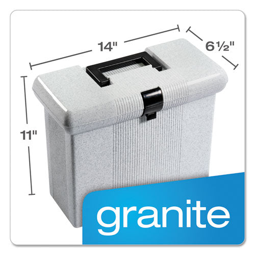Image of Pendaflex® Portable File Boxes, Letter Files, 14.88" X 6.5" X 11.88", Granite