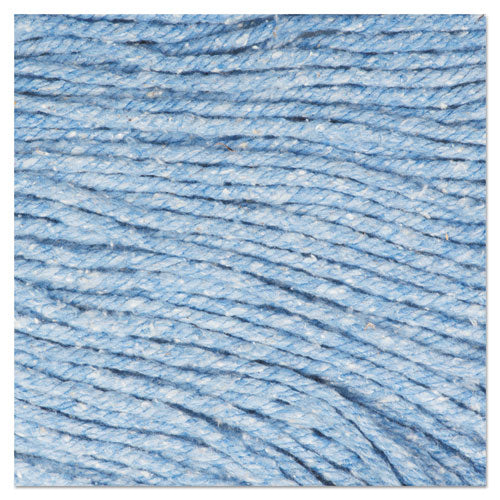 Image of Boardwalk® Super Loop Wet Mop Head, Cotton/synthetic Fiber, 5" Headband, Medium Size, Blue, 12/carton