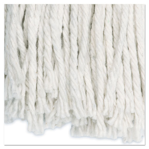 Image of Boardwalk® Premium Cut-End Wet Mop Heads, Cotton, 24oz, White, 12/carton