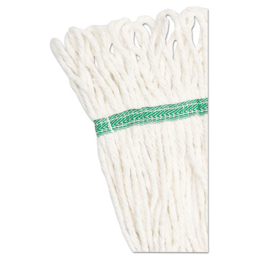 Image of Boardwalk® Super Loop Wet Mop Head, Cotton/synthetic Fiber, 5" Headband, Medium Size, White