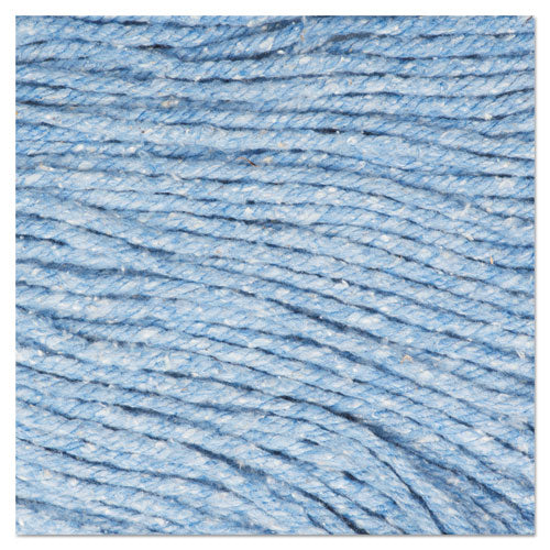 Image of Boardwalk® Super Loop Wet Mop Head, Cotton/synthetic Fiber, 5" Headband, Medium Size, Blue