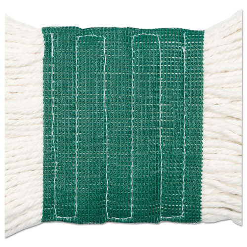Image of Boardwalk® Super Loop Wet Mop Head, Cotton/Synthetic Fiber, 5" Headband, Medium Size, White, 12/Carton