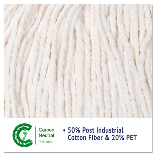 Image of Boardwalk® Cut-End Wet Mop Heads, Rayon, White, 12/Carton