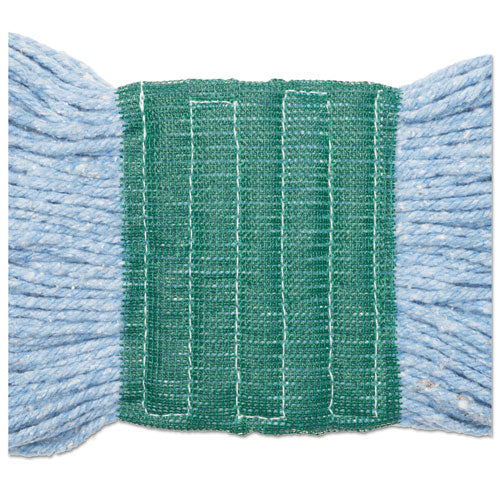 Image of Boardwalk® Super Loop Wet Mop Head, Cotton/synthetic Fiber, 5" Headband, Medium Size, Blue