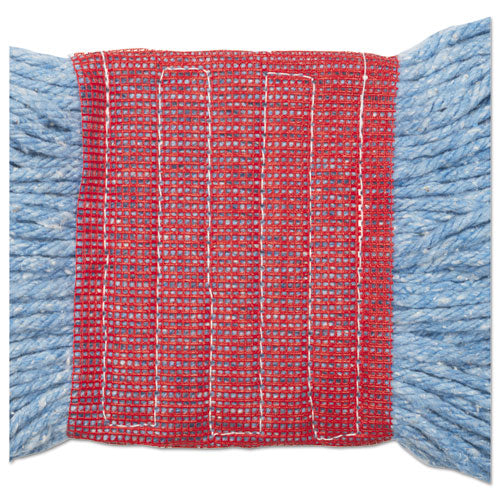 Image of Boardwalk® Super Loop Wet Mop Head, Cotton/synthetic Fiber, 5" Headband, Large Size, Blue