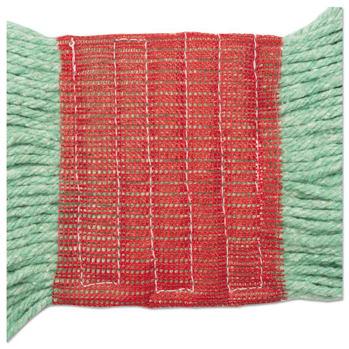 Image of Boardwalk® Super Loop Wet Mop Head, Cotton/synthetic Fiber, 5" Headband, Large Size, Green