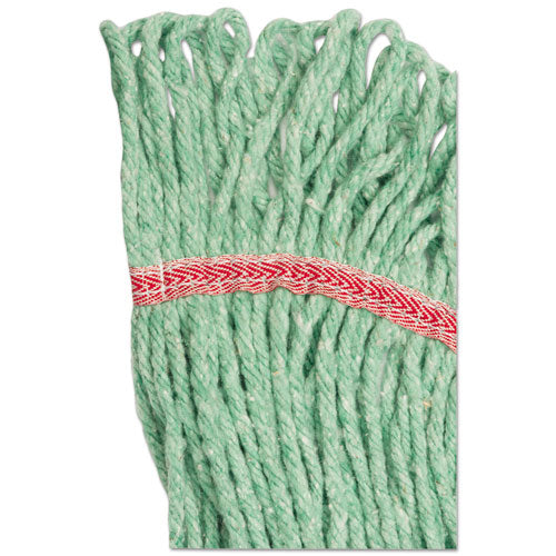 Image of Boardwalk® Super Loop Wet Mop Head, Cotton/synthetic Fiber, 5" Headband, Large Size, Green