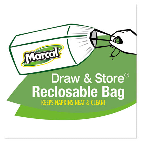 Image of Marcal® 100% Recycled Luncheon Napkins, 11.4 X 12.5, White, 400/pack, 6pk/ct