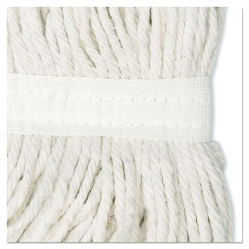 Image of Boardwalk® Cut-End Wet Mop Head, Rayon, No. 20, White, 12/carton