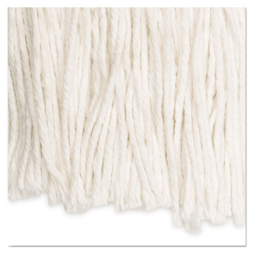 Image of Boardwalk® Cut-End Wet Mop Head, Rayon, No. 20, White, 12/carton