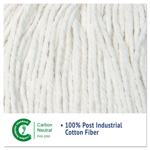 Image of Boardwalk® Cut-End Wet Mop Head, Cotton, No. 24, White