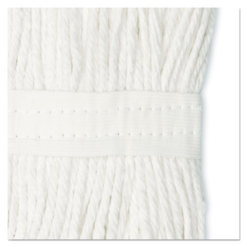 Image of Boardwalk® Cut-End Wet Mop Head, Cotton, No. 24, White