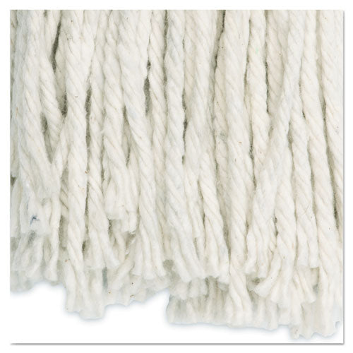 Image of Boardwalk® Cut-End Wet Mop Head, Cotton, #16, White, 12/carton