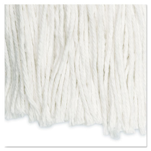 Image of Boardwalk® Cut-End Wet Mop Head, Rayon, No. 24, White, 12/carton