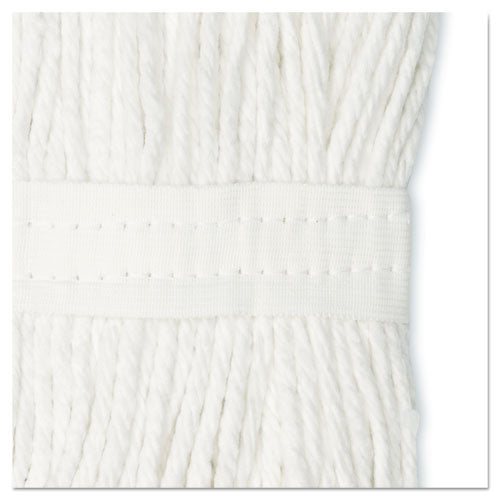 Image of Boardwalk® Cut-End Wet Mop Head, Cotton, No. 16 Size, White