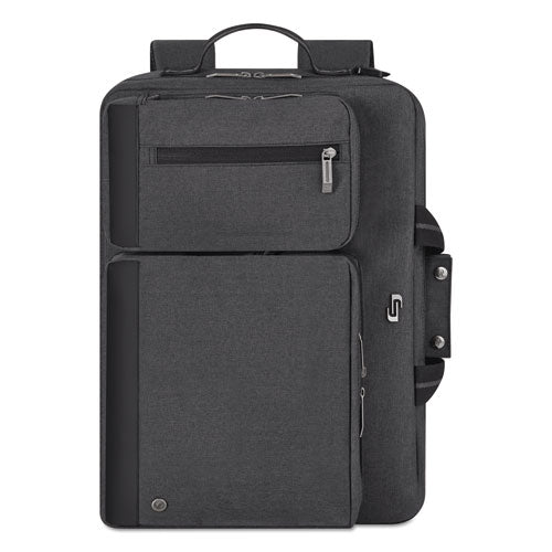 Image of Solo Urban Hybrid Briefcase, Fits Devices Up to 15.6", Polyester, 16.75" x 4" x 12", Gray