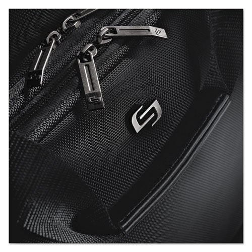 Image of Solo Classic Rolling Case, Fits Devices Up to 17.3", Polyester, 17.5 x 9 x 14, Black