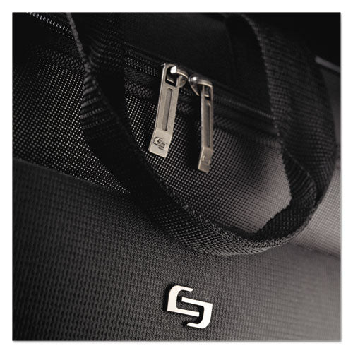 Image of Solo Classic Rolling Case, Fits Devices Up to 17.3", Polyester, 16.75 x 7 x 14.38, Black