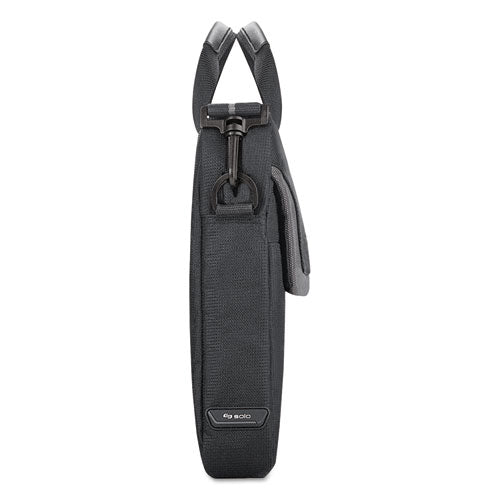 Image of Solo Pro Slim Brief, Fits Devices Up to 14.1", Polyester, 14 x 1.5 x 10.5, Black