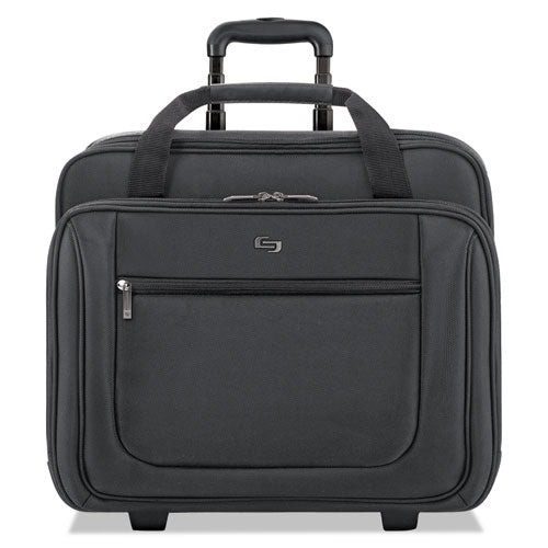 Image of Solo Classic Rolling Case, Fits Devices Up to 17.3", Polyester, 17.5 x 9 x 14, Black